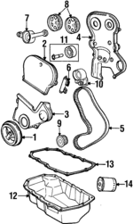 CS05012009AA - Engine: Engine Timing Cover for Chrysler: Cirrus, Sebring, Voyager | Dodge: Caravan, Grand Caravan, Stratus Image