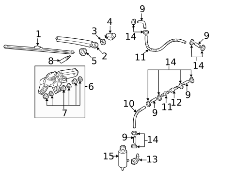 Wiper & Washer Components for 2012 Volkswagen Golf R #1