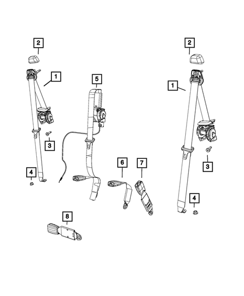 Seat Belts for 2016 Jeep Wrangler #2