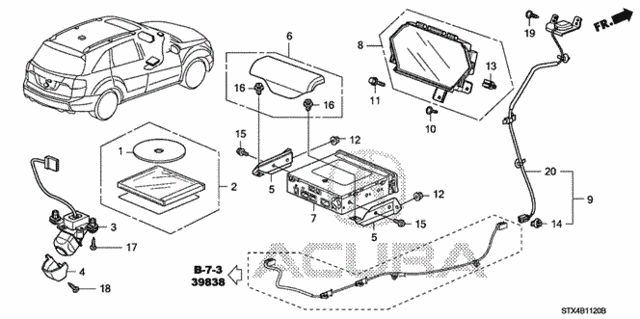 Navigation System - Rear Camera for 2011 Acura MDX #0