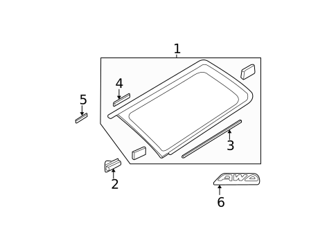Glass & Hardware for 2004 Subaru Outback #0
