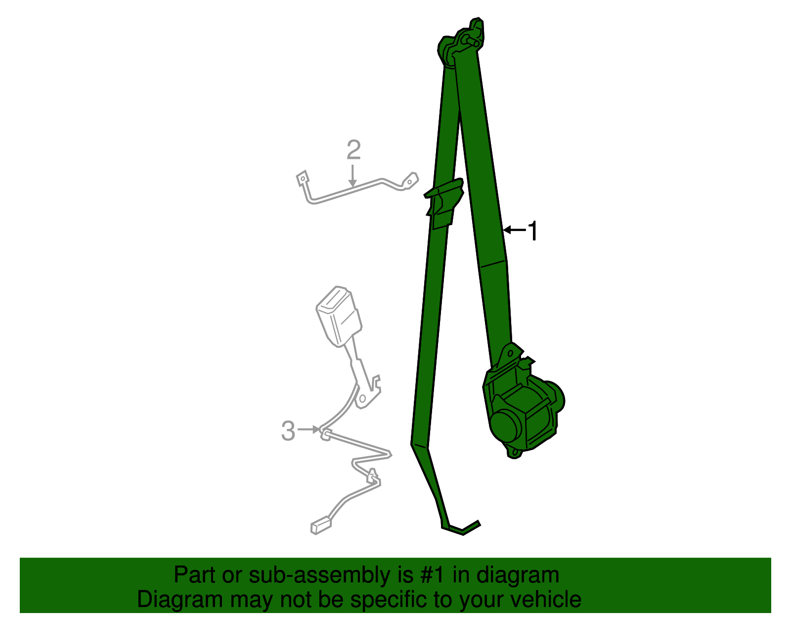 Seat Belt Assembly - BMW (72-11-7-951-760)