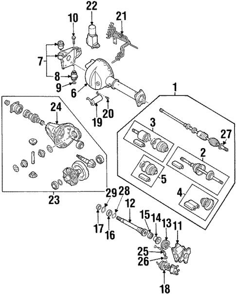 Front Axle & Carrier for 1999 Honda Passport #0