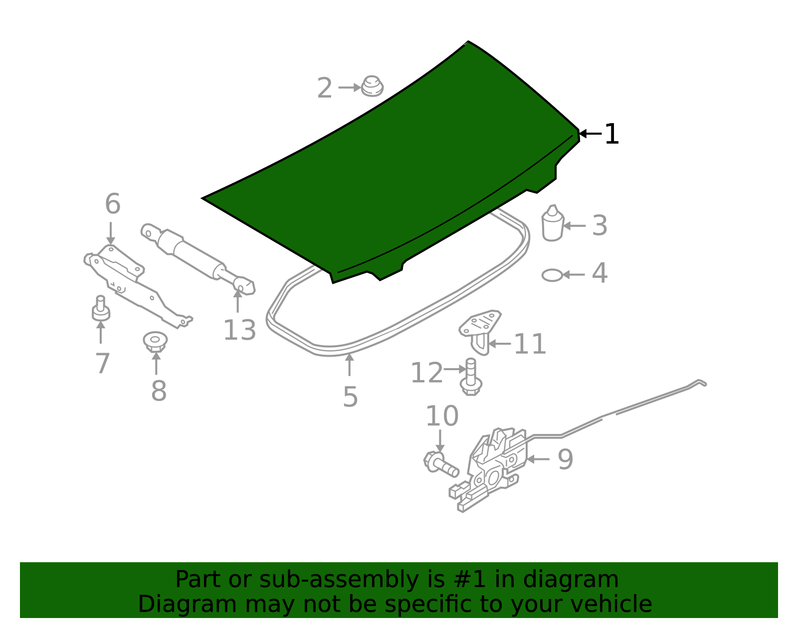 2009-2015 Mazda MX-5 Miata Trunk Lid NHY8-52-61XB | Mazda Parts Factor