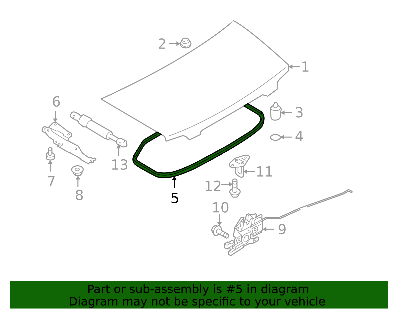 NF79-56-951 - Weatherstrip 2006-2015 Mazda MX-5 Miata | Mazda-Parts