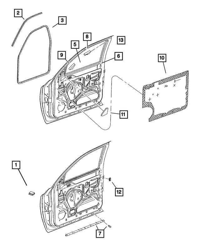 55256708AF - : Glass Run Seal, Right for Mopar Image