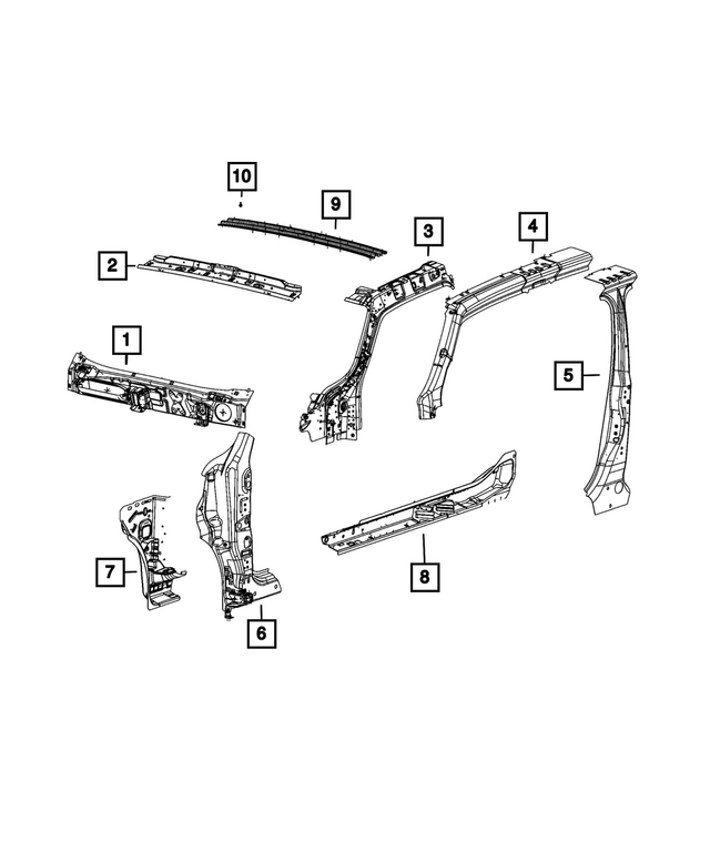« 68541457AA – Body Sheet Metal Except Doors : Tableau De Bord Traverse pour Mopar Image »