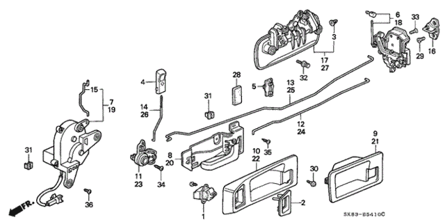 Rear Door Locks for 1992 Acura Integra #0