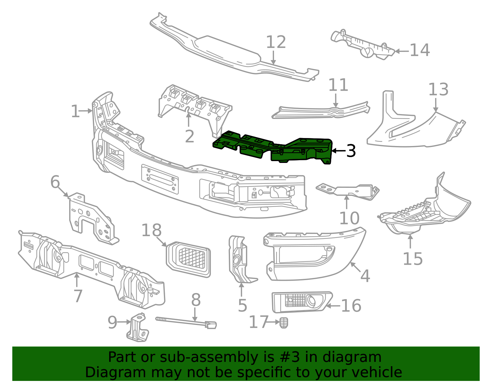 2023-2026 GMC Sierra 1500 Outer Brace 85660662 GM | GMPartsDirect.com