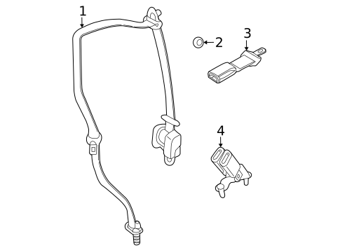 Rear Seat Belts for 2005 Mercury Mountaineer #2