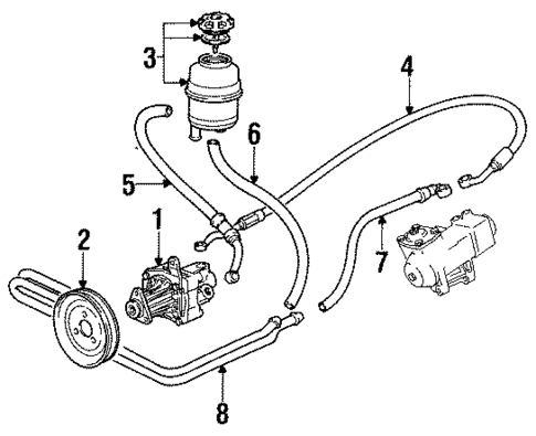 Pump & Hoses for 1993 BMW 525iT #0
