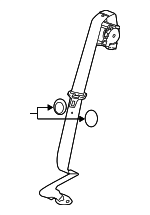 19260423 - : Very Light Platinum Rear Center Seat Belt with Retractor for Cadillac: XTS Image