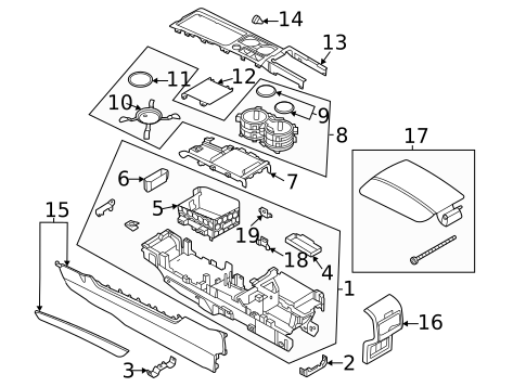 Center Console for 2025 Lincoln Corsair #0