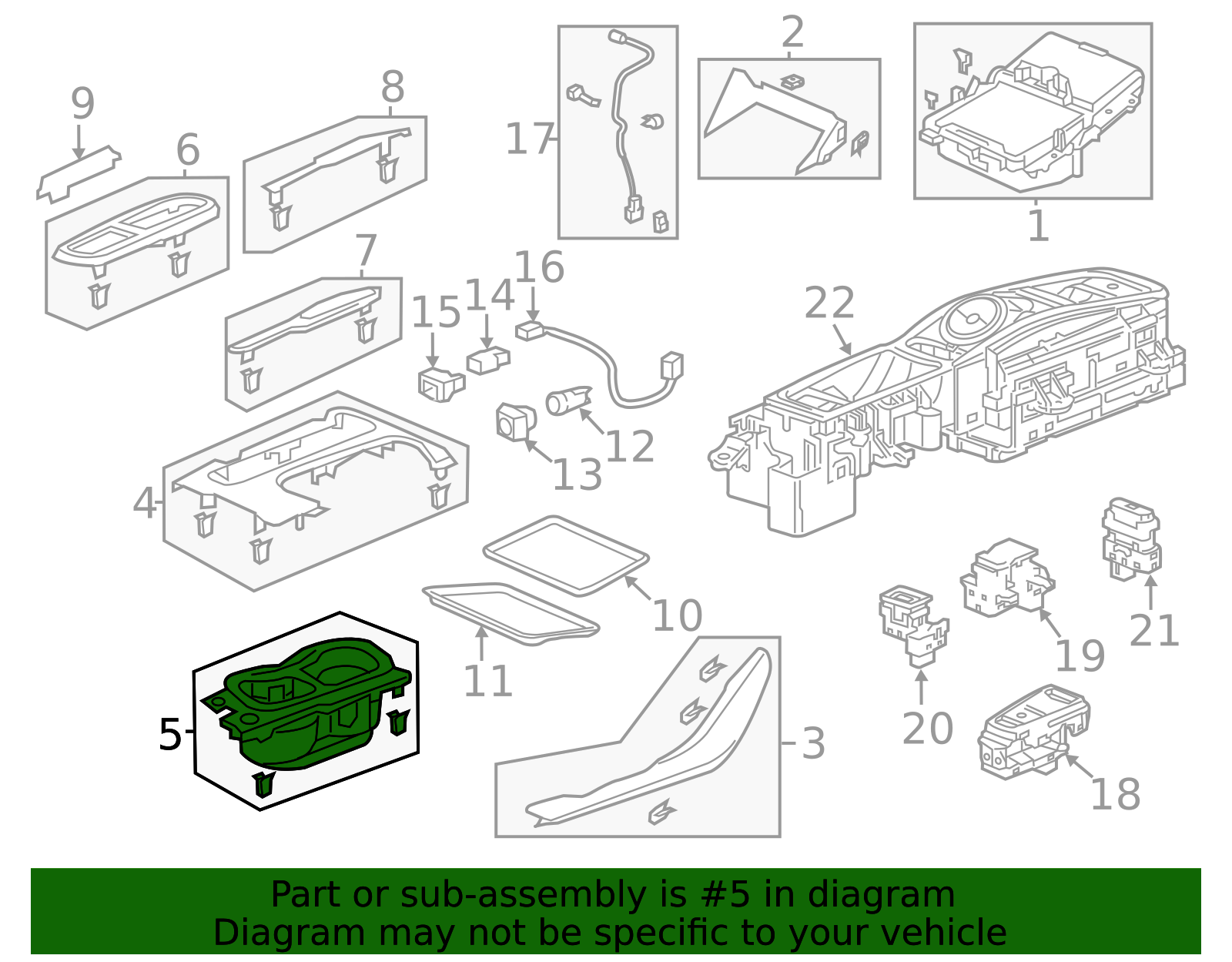 2015-2020 Acura TLX Cup Holder 77230-TZ4-A01ZA | OEM Parts Online