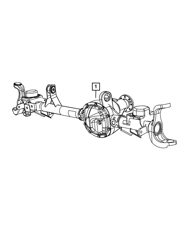 68017191AD - Front Axle; Dana 216 MM; Differential and Drive Line: Service Front Axle for Mopar Image