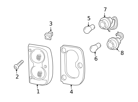 Tail Lamps for 2005 Land Rover Freelander #0