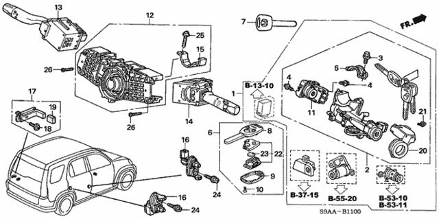 Combination Switch for 2006 Honda CR-V #0