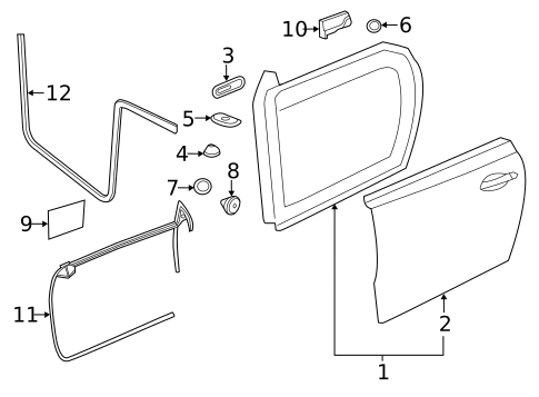 Door & Components for 2018 Volkswagen Beetle #0