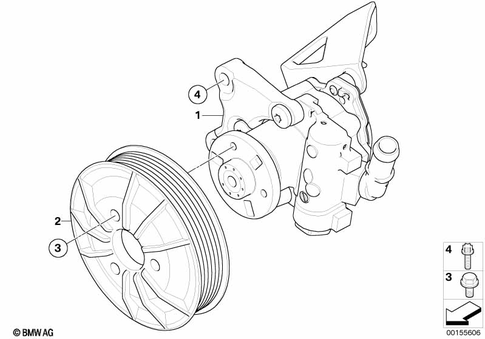Power Steering Pump for 2007 BMW X3 3.0si #0