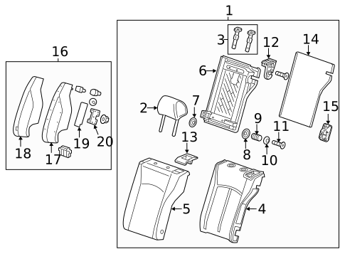 Rear Seat Components for 2016 Chevrolet Sonic #0