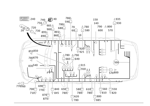 Frame Floor Unit Main Cable Harness for 2006 Mercedes-Benz CLS55 AMG #0