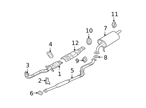 Exhaust Components for 2006 Mitsubishi Lancer #0