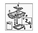 12676336 - Engine: Oil Pan for Buick: Envision, LaCrosse, Regal, Regal Sportback, Regal TourX | Cadillac: ATS, CT6, CTS | Chevrolet: Blazer, Camaro, Equinox, Impala, Malibu, Malibu Limited, Traverse | GMC: Acadia, Terrain Image