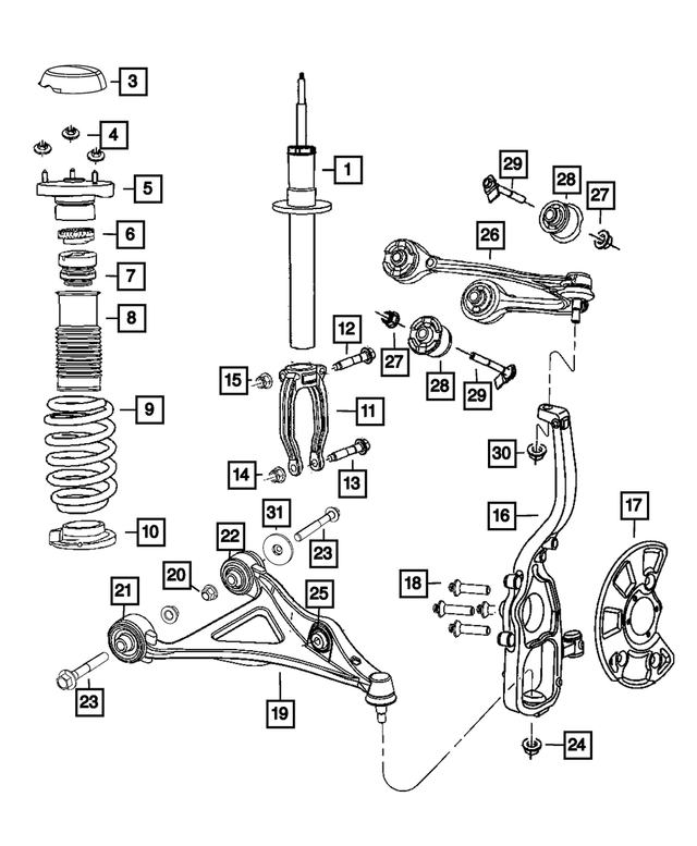 5168282AA - : Lower Control Arm, Right for Mopar Image