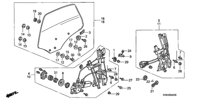 Rear Door Windows for 1991 Acura Integra #0
