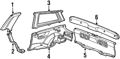 Quarter & Rear Body Trim for 1986 Honda Civic #0