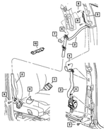 UW601J3AB - Interior Trim: Front Inner Seat Belt for Mopar Image