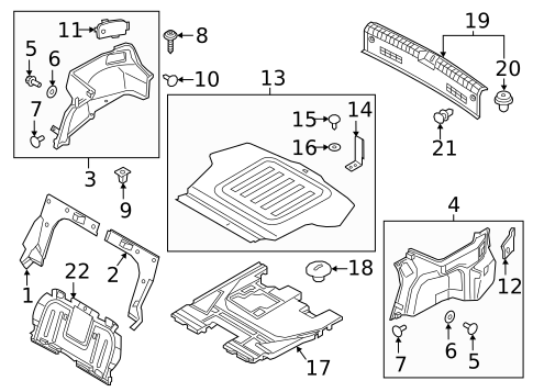Interior Trim - Rear Body for 2017 Kia Optima #1