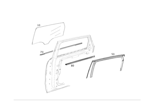 Rear Door Windows for 2015 Mercedes-Benz B Electric Drive #0