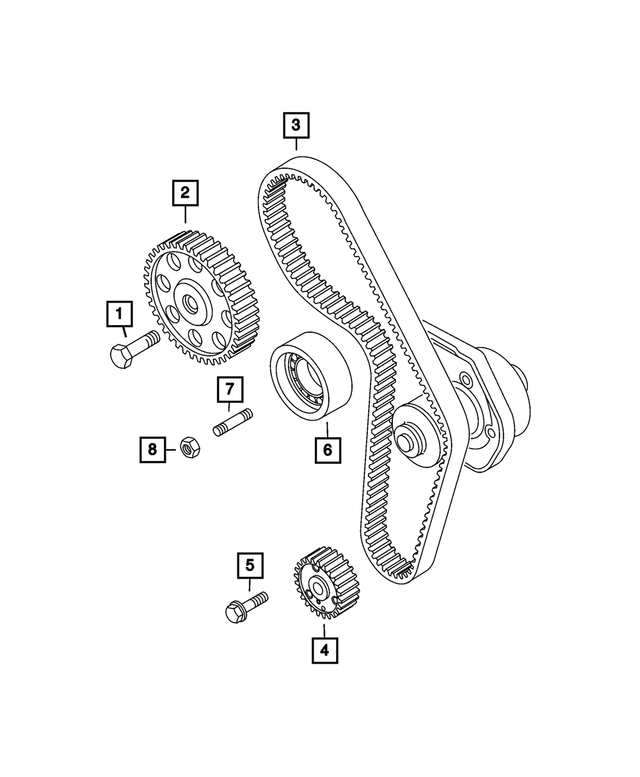6509652AA - 1.4L Turbo; Engine: Hex Nut, Mounting for Mopar Image