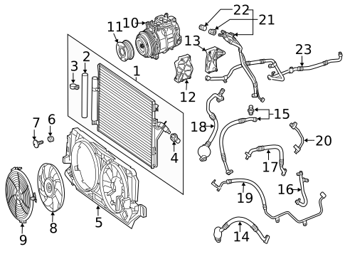 A/C Accumulator/Receiver Drier for 2018 Mercedes-Benz Sprinter 3500 #0