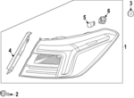 33550T56A01 - : TAILLIGHT ASSY., L. for Honda: Civic Image