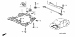 90174S5A003 - Body/Air Conditioning: BOLT-WASHER (10X32) for Honda Image