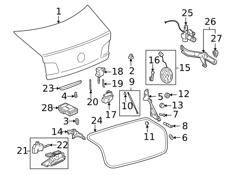 Lid & Components for 2006 Volkswagen Phaeton #0