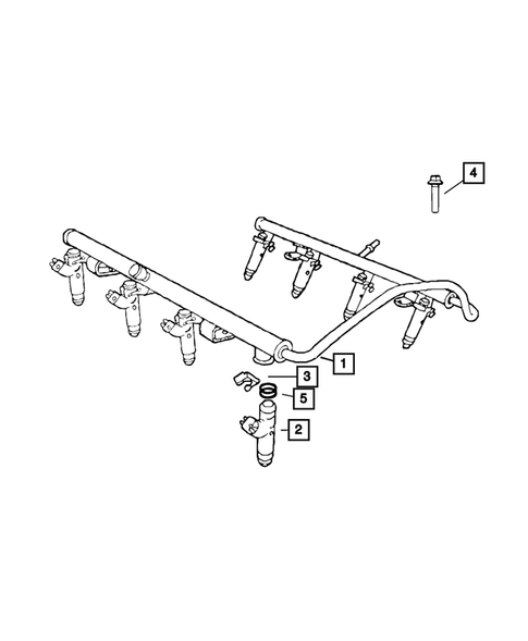 Fuel Rail and Injectors for 2008 Dodge Dakota #0