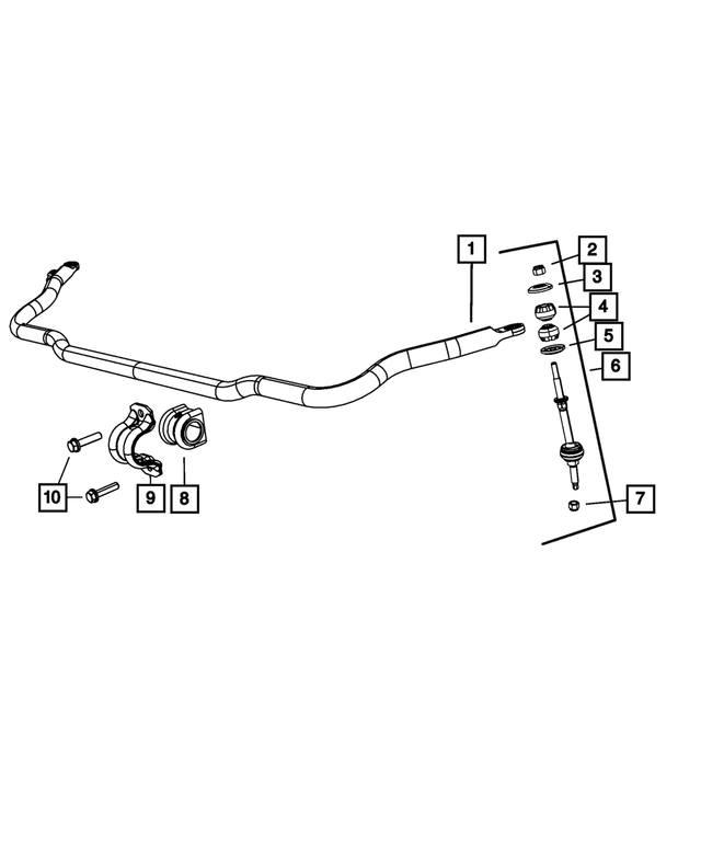 55366397AD - Front Suspension: Front Stabilizer Bar for Mopar Image image