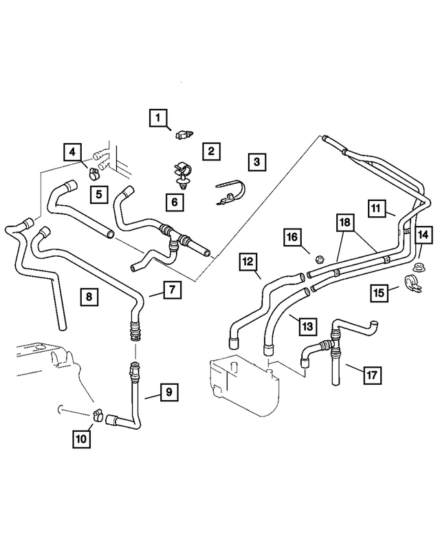 5124728AA - : Hose-Water Hose for Mopar Image