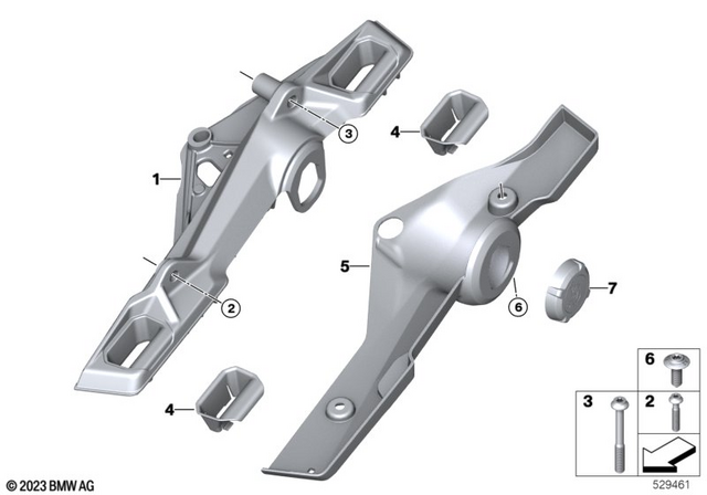 7129908681 - Frame and Mounting Parts: Fillister-Head Screw - M8X70-8.8 Mk for BMW-Motorrad Image