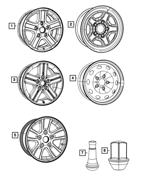 Wheels, Tires and Hardware for 2011 Ram Dakota #0