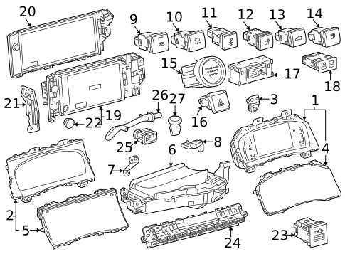 Switches, Solenoids & Actuators for 2025 Toyota Camry #0