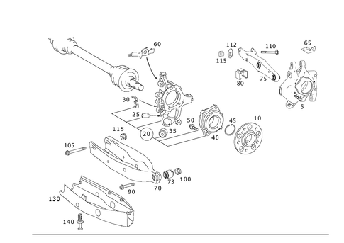 Rear Axle Mount for 2002 Mercedes-Benz SL600 #0