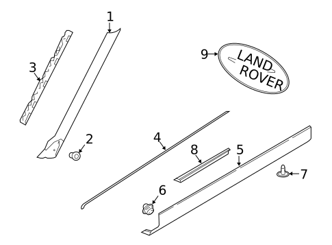 Exterior Trim - Pillars for 2023 Land Rover Discovery #0