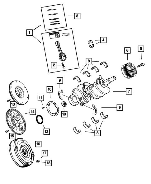 Crankshaft, Piston and Torque Converter for 2006 Dodge Durango #0
