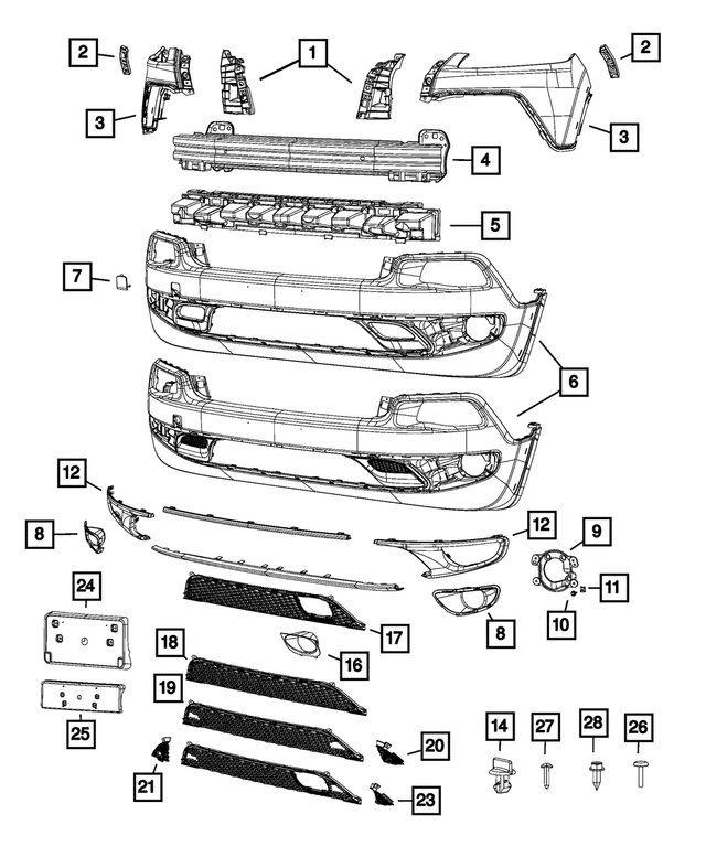 68138382AC - Frame, Bumper and Fascia: License Plate Bracket Kit for Jeep: Cherokee Image