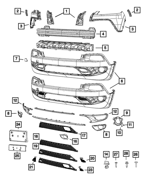 Front Bumper and Fascia for 2014 Jeep Cherokee #1
