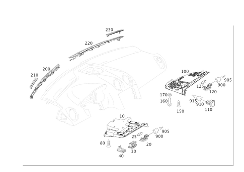 Detachable Components, Instrument Panel for 2005 Mercedes-Benz ML500 #0